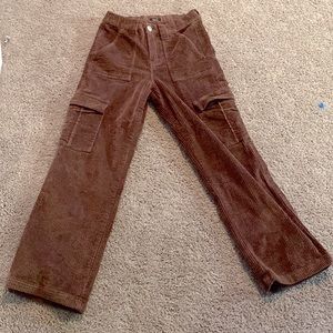 brown corduroy cargo pants (stretchy waist band)